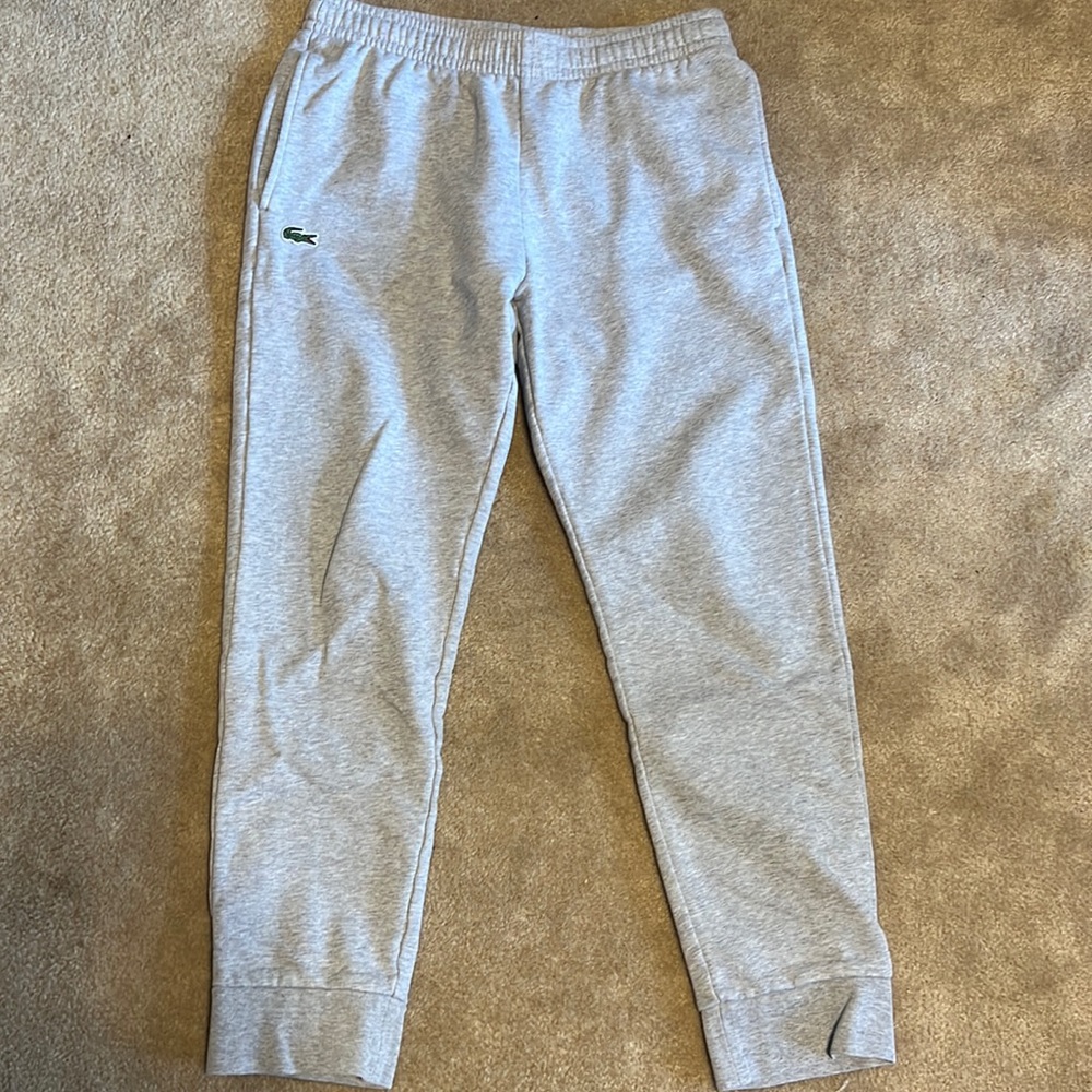 Lacoste gray joggers size M never worn!